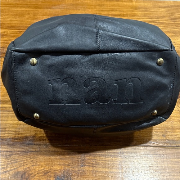 Chic Black Nan Leather Hobo Bag - Picture 2 of 2